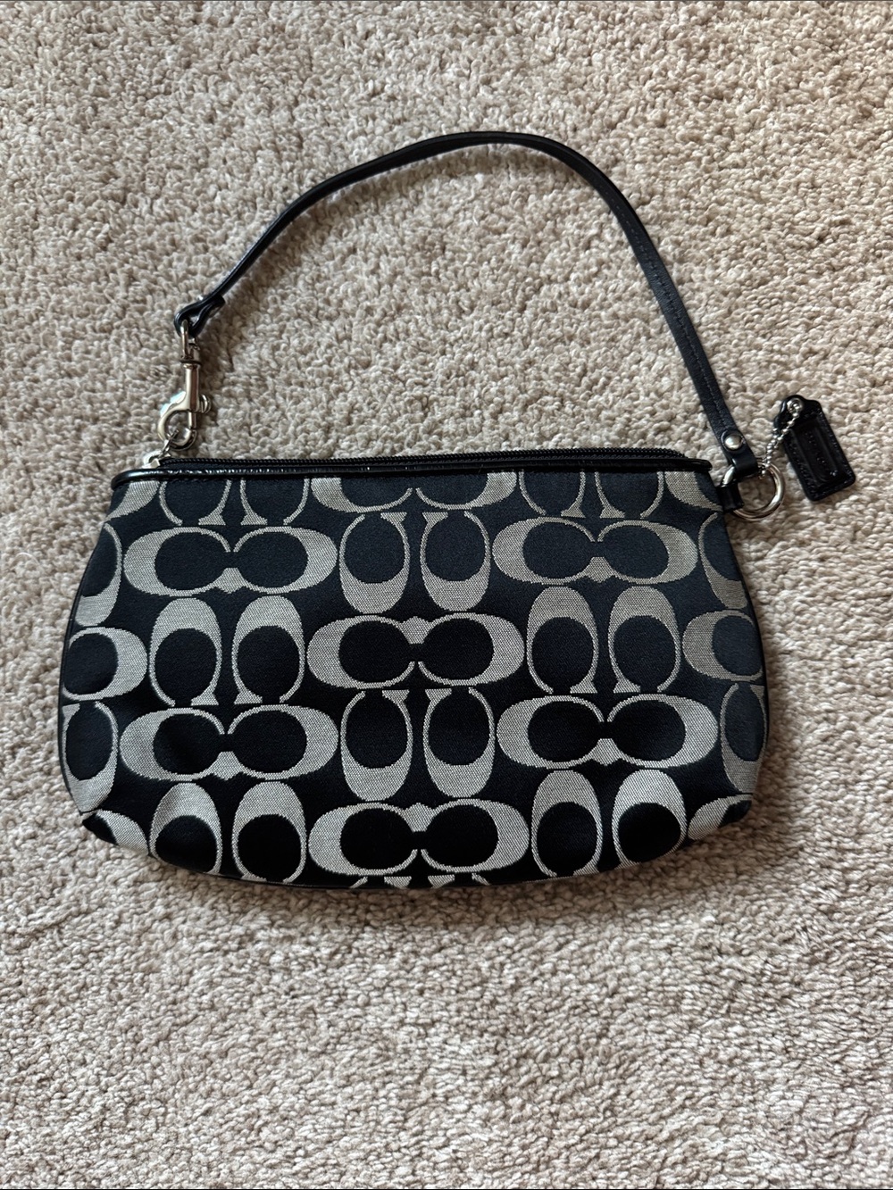 Coach Signature Wristlet Clutch, Black - Picture 6 of 8